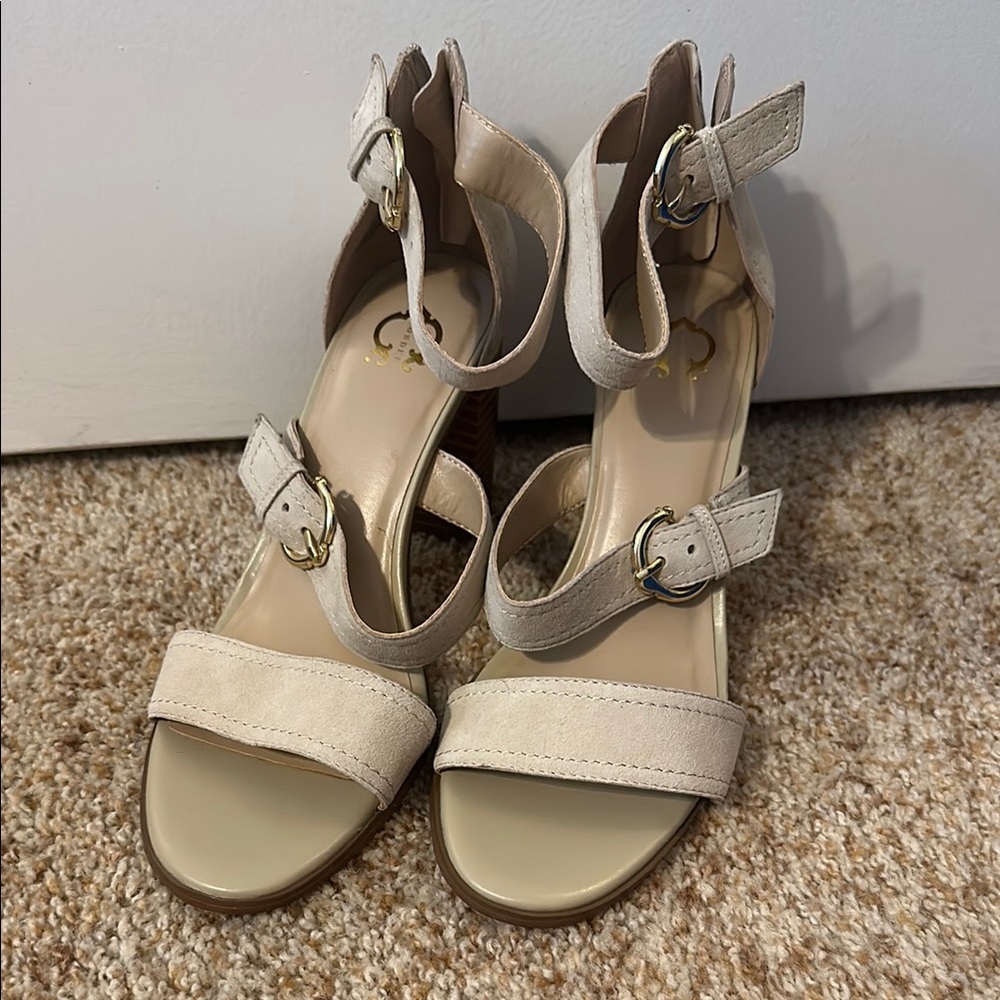 Elegant Cream Strappy Sandals